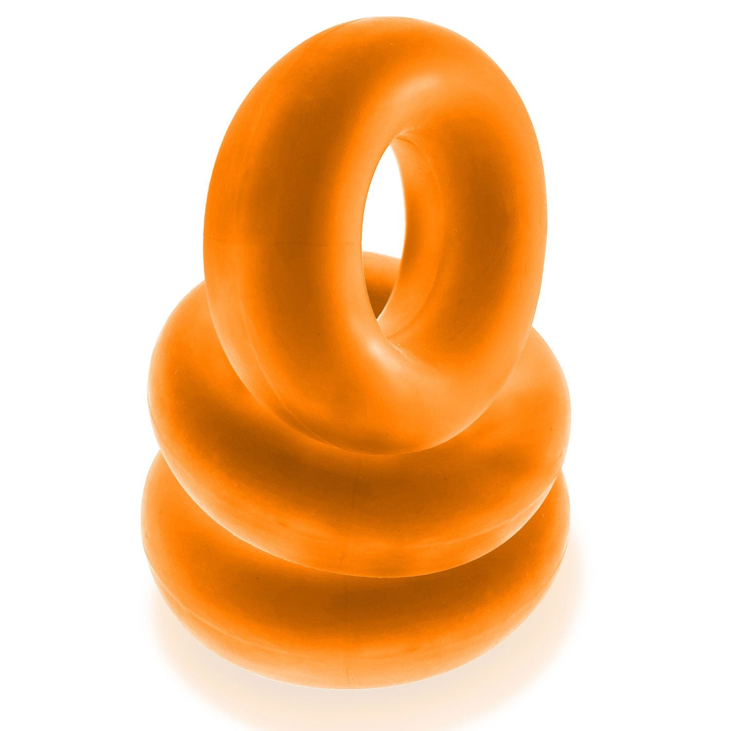 Fat Willy 3-Pack Jumbo Cockring - Orange - Non-Roll Grippy Rings