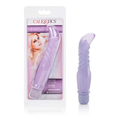 CalExotics First Time Softee Pleaser Vibrator – Purple – Multi-Speed Waterproof