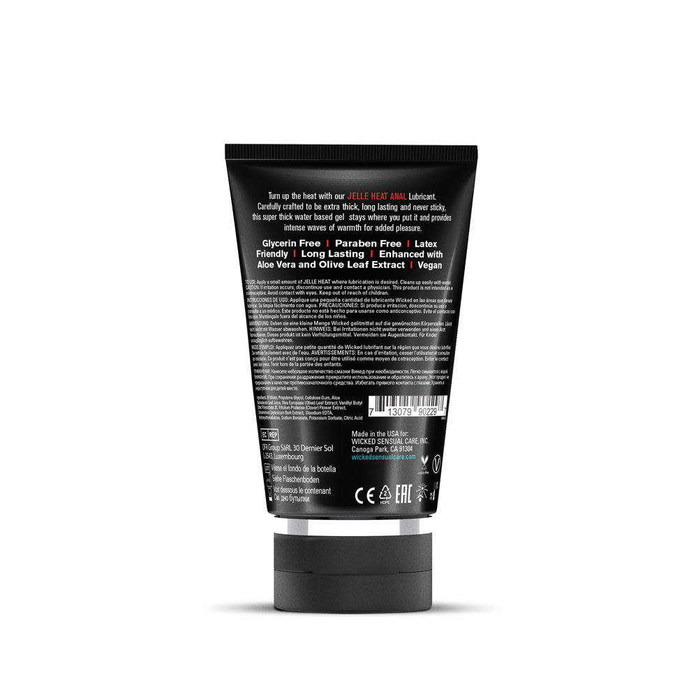 Wicked Jelle Heat Warming Anal Gel Lubricant - 4 Fl. Oz.