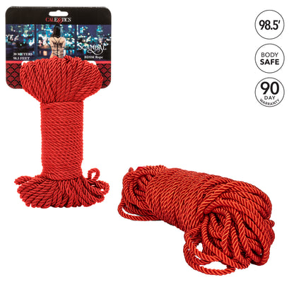 CalExotics Scandal BDSM Rope - 98.5ft Red Shibari Rope
