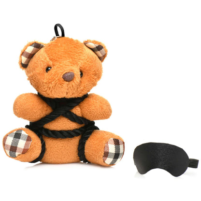 XR Brands Rope Teddy Bear Keychain - Burnt Orange - Kinky Novelty Accessory