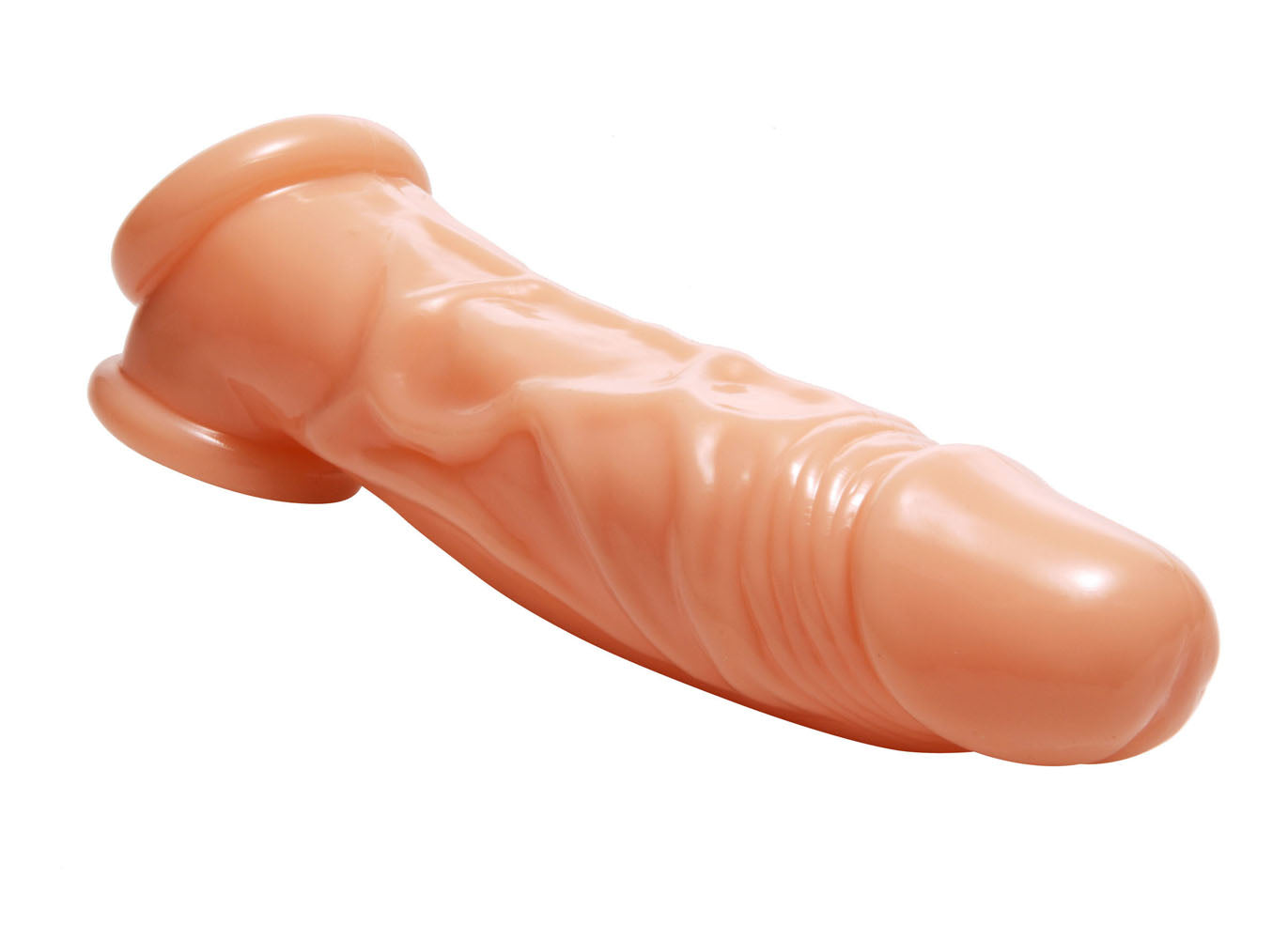 XR Brands Realistic Flesh Penis Enhancer and Ball Stretcher – Beige