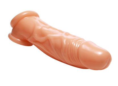 XR Brands Realistic Flesh Penis Enhancer and Ball Stretcher – Beige