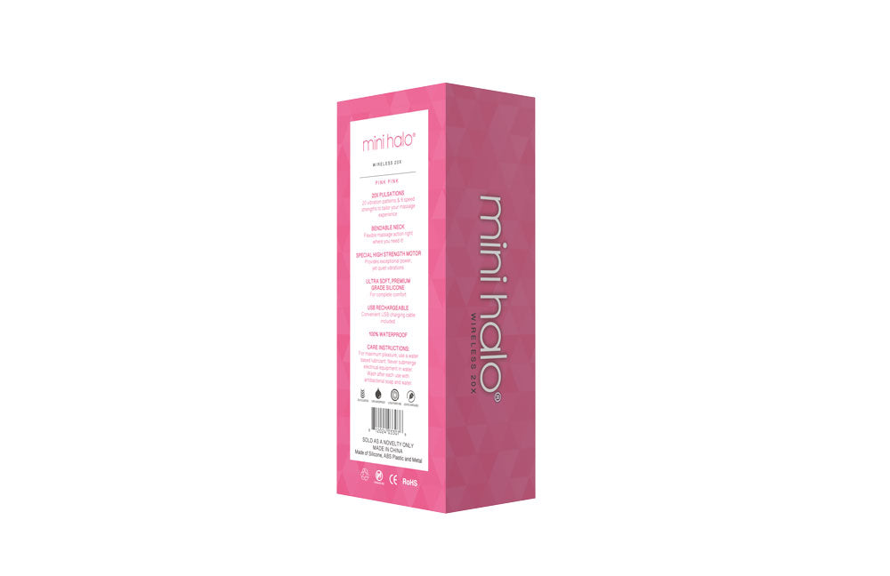 Viben Mini Halo Pink Wand Massager with 20 Vibration Patterns and 8 Speed Strengths