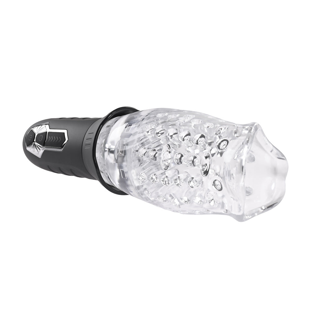 Evolved Novelties Cyclone Rechargeable Spinning Stroker – Clear/Black