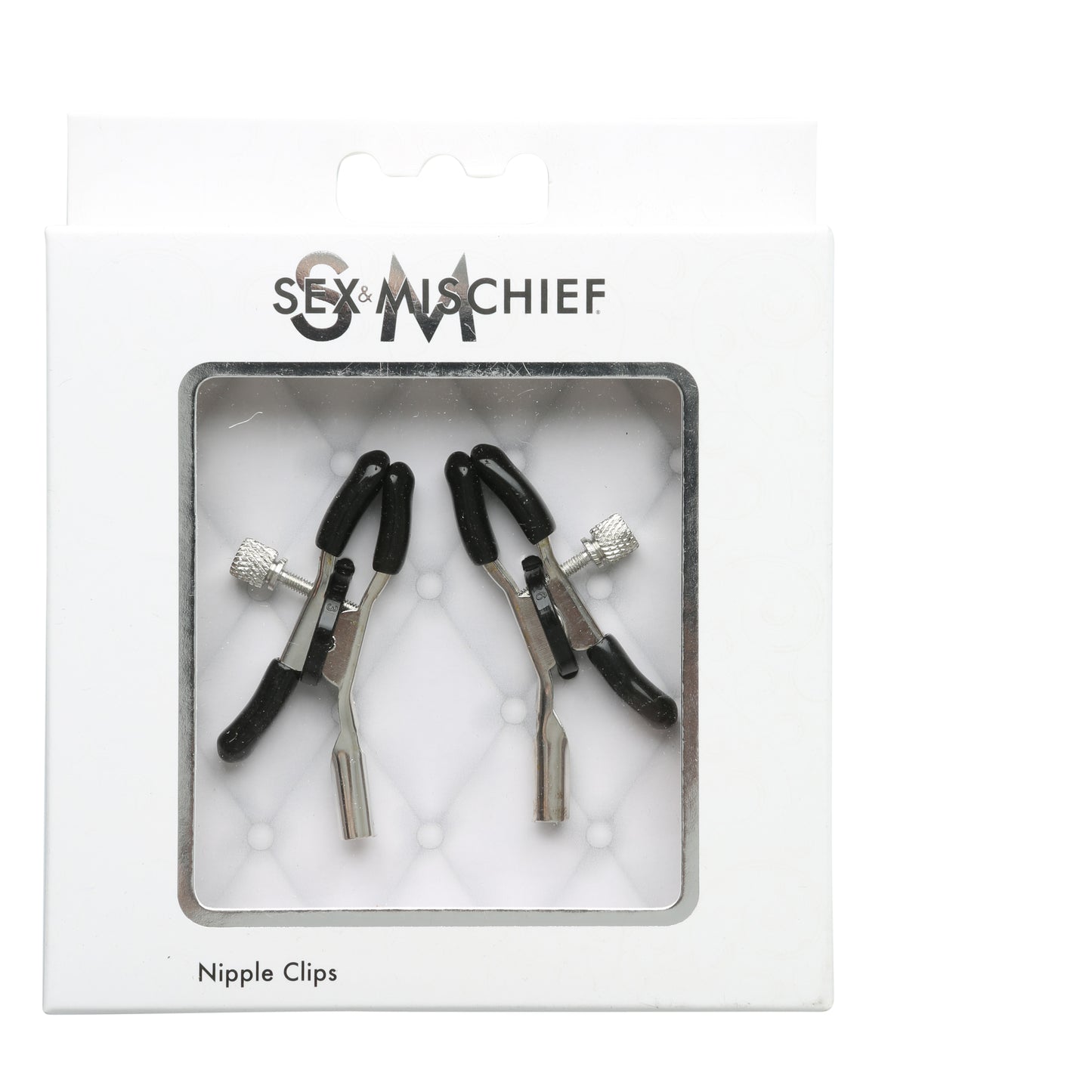 Sportsheets Sex and Mischief Nipple Clips – Adjustable Black Clamps
