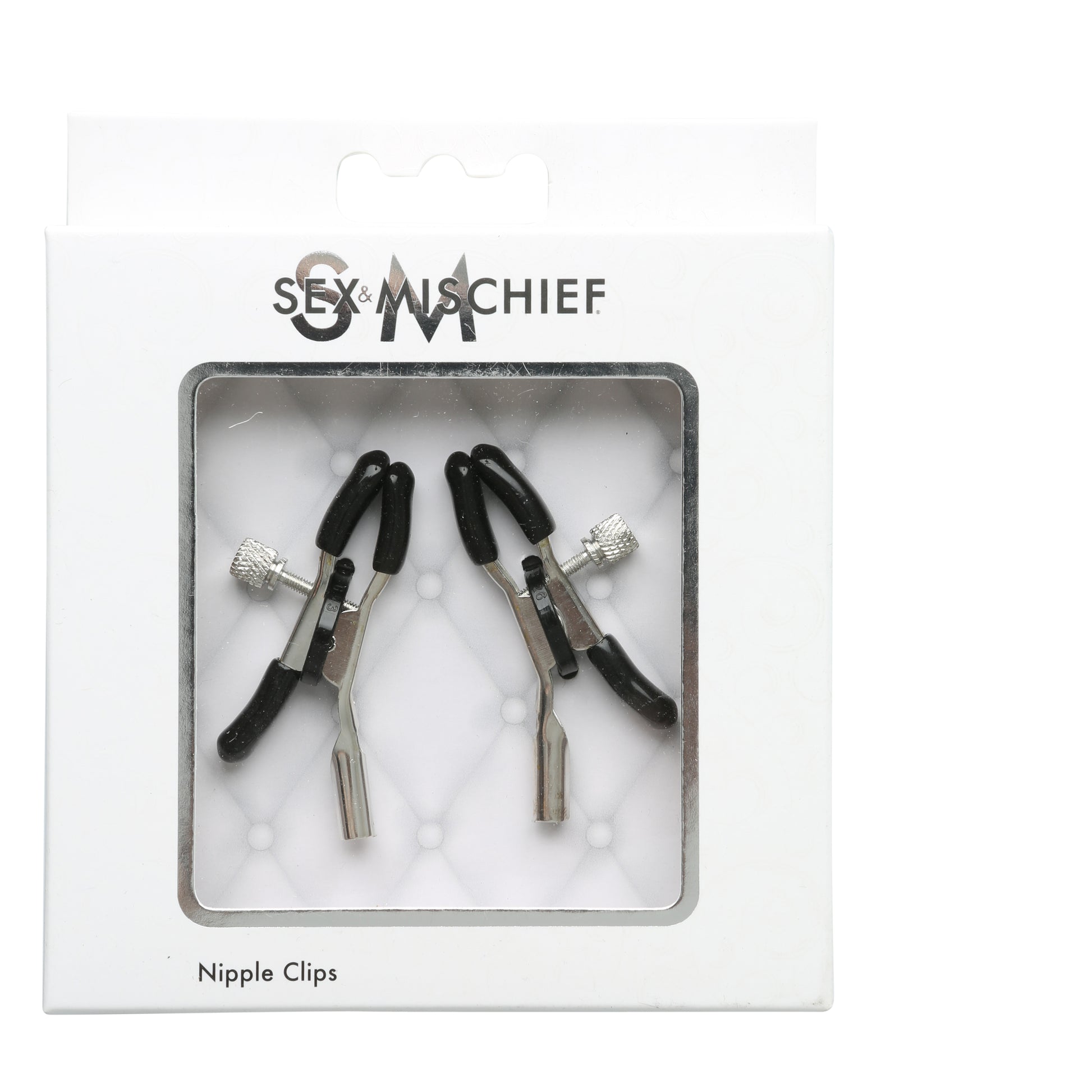 Sportsheets Sex and Mischief Nipple Clips – Adjustable Black Clamps
