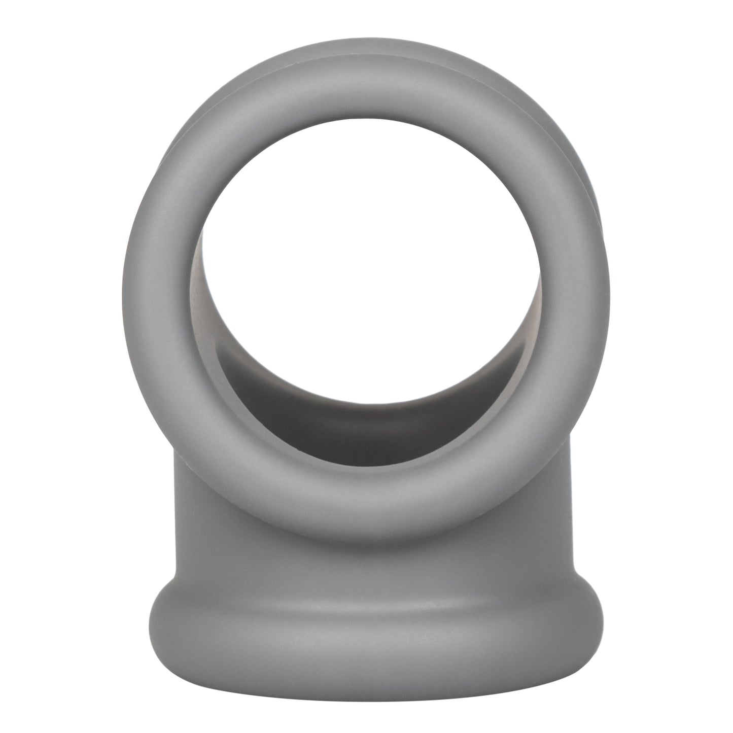 CalExotics Alpha Liquid Silicone Precision Ring - Gray - Ultra-Stretchy Cock Ring with Scrotum Support