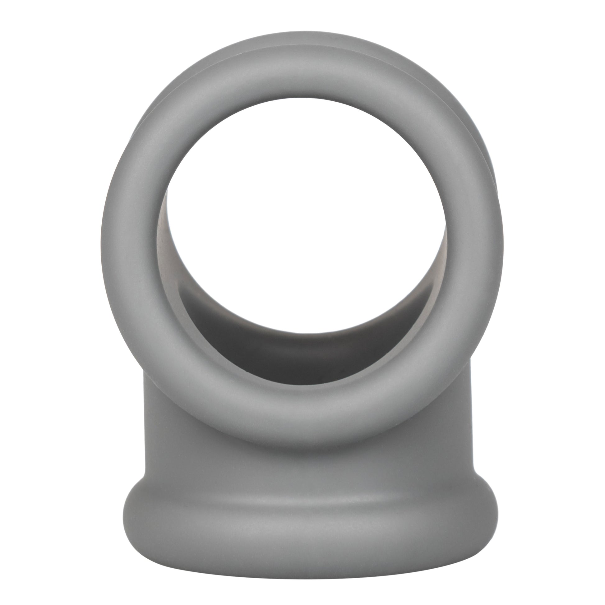 CalExotics Alpha Liquid Silicone Precision Ring - Gray - Ultra-Stretchy Cock Ring with Scrotum Support