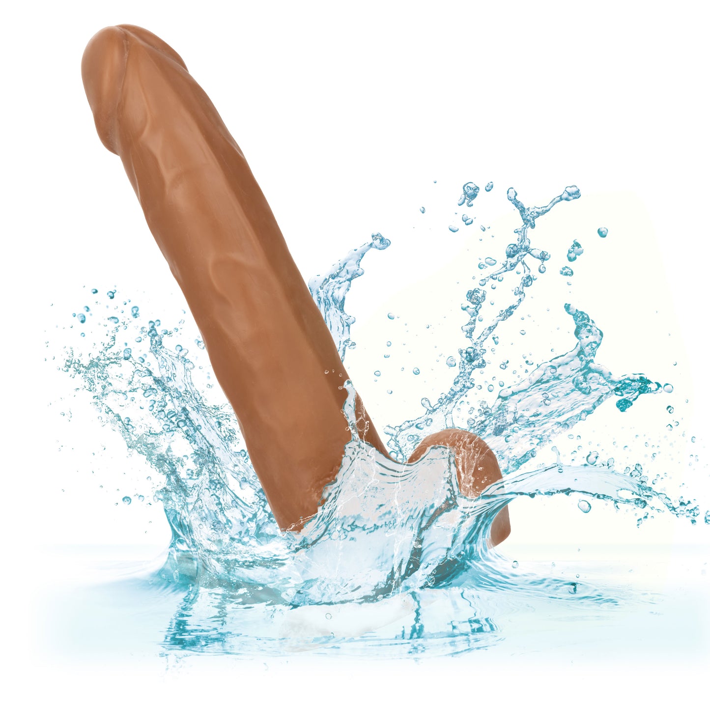 CalExotics Size Queen 10-Inch Realistic Dildo with Suction Cup Base - Brown