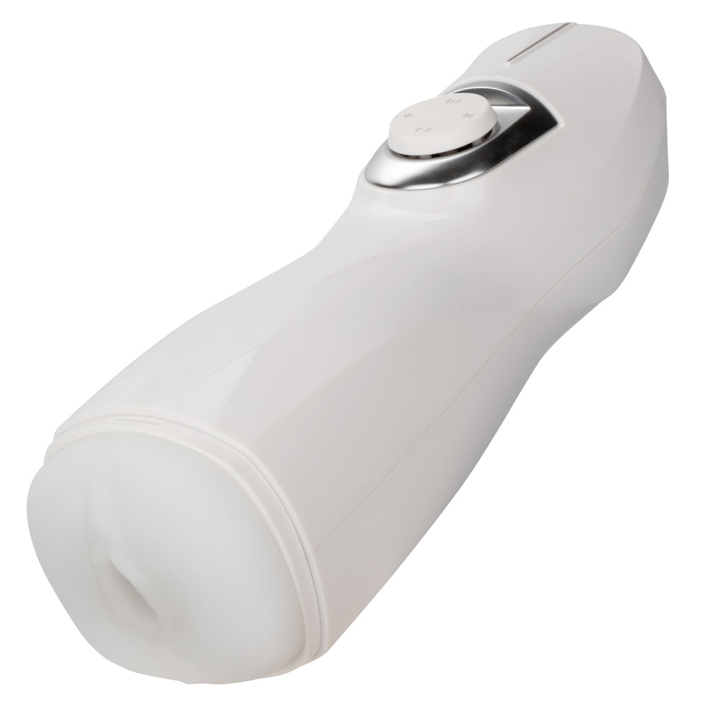 CalExotics Optimum Power Life-like Pulsar Stroker - White - Multi-Function Rechargeable Device