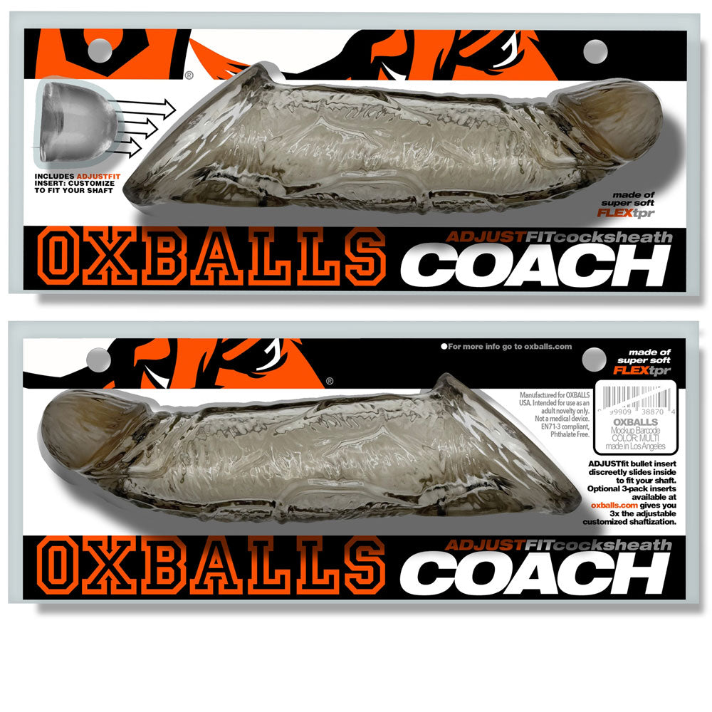 Oxballs Coach Cocksheath Storm - Black - Adjustable Fit Male Sheath