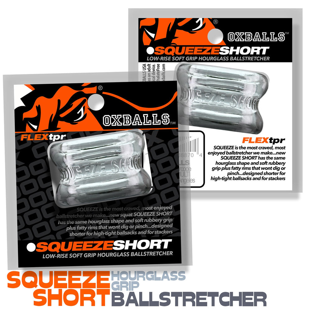 Oxballs Squeeze Short Ballstretcher – Clear – Stackable Design for Better Grip