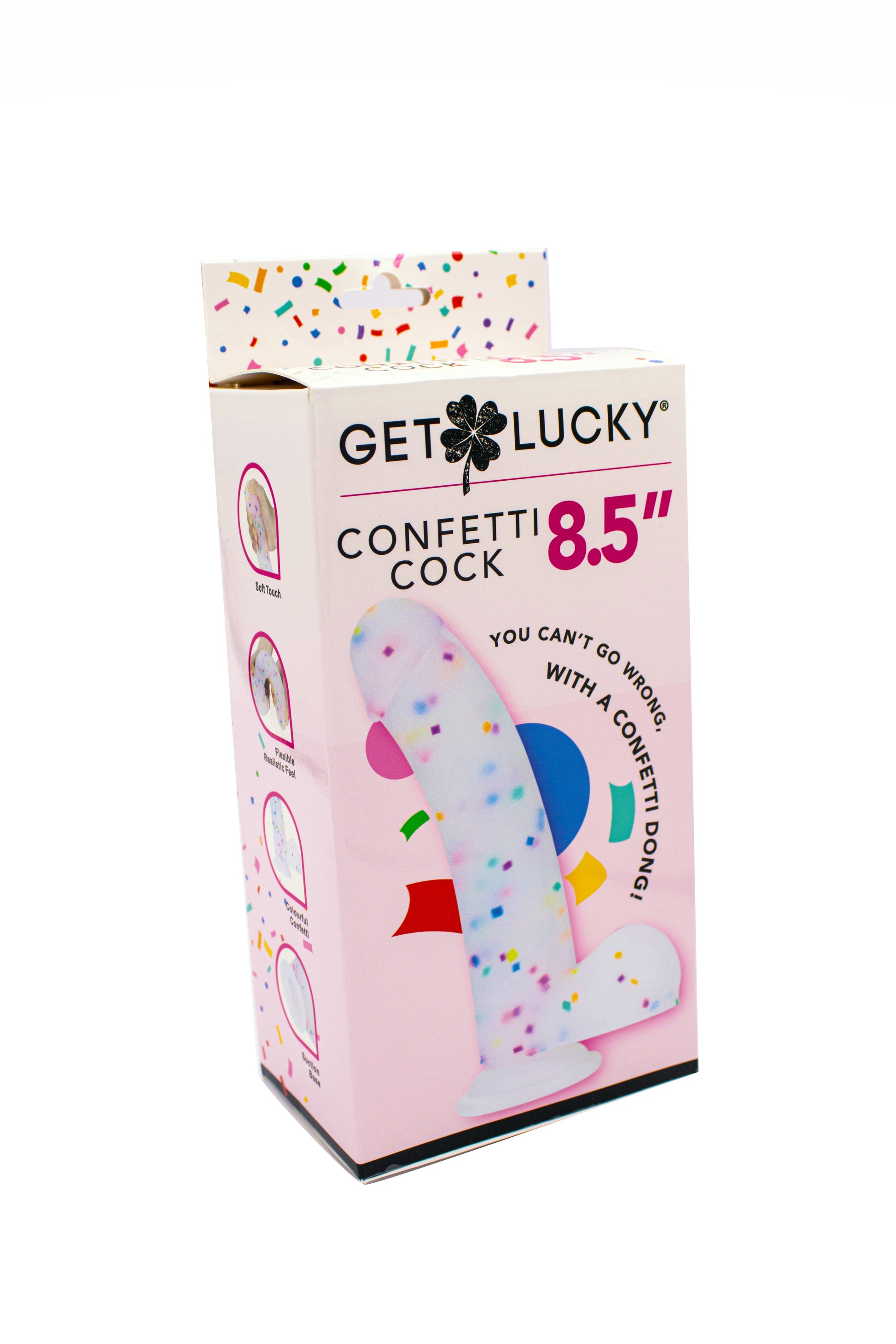 Viben Confetti Cock 8.5" Silicone Dildo with Suction Cup – Multi Color