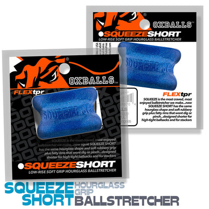Oxballs Squeeze Short Ballstretcher – Blue Fire – 1.25 Inch Tall
