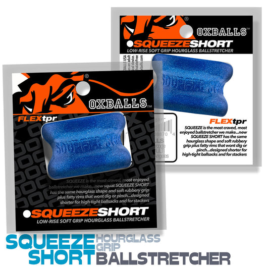 Oxballs Squeeze Short Ballstretcher – Blue Fire – 1.25 Inch Tall