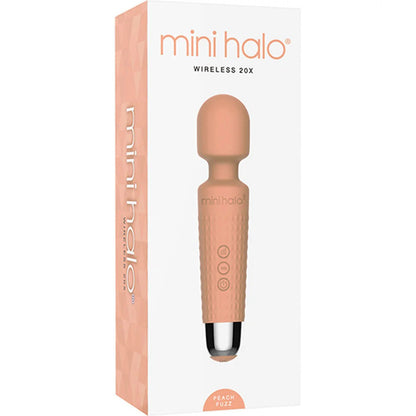 Viben Mini Halo Peach Fuzz Wand Massager – Rechargeable, 20 Vibration Patterns, Water Resistant
