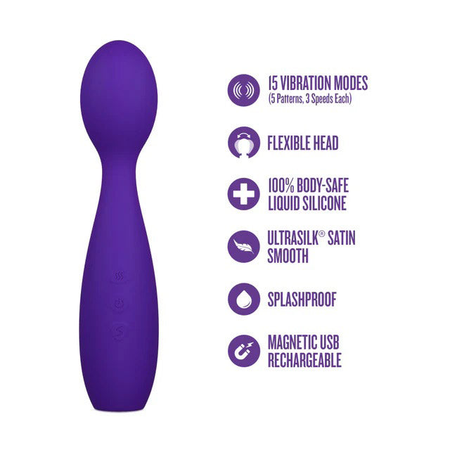 Blush Velvet High Multi-Function Wand Massager – Purple