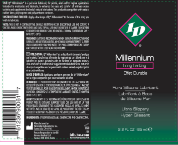 ID Millennium Silicone Lubricant 2.2 Oz – Long-Lasting Silicone Lubricant