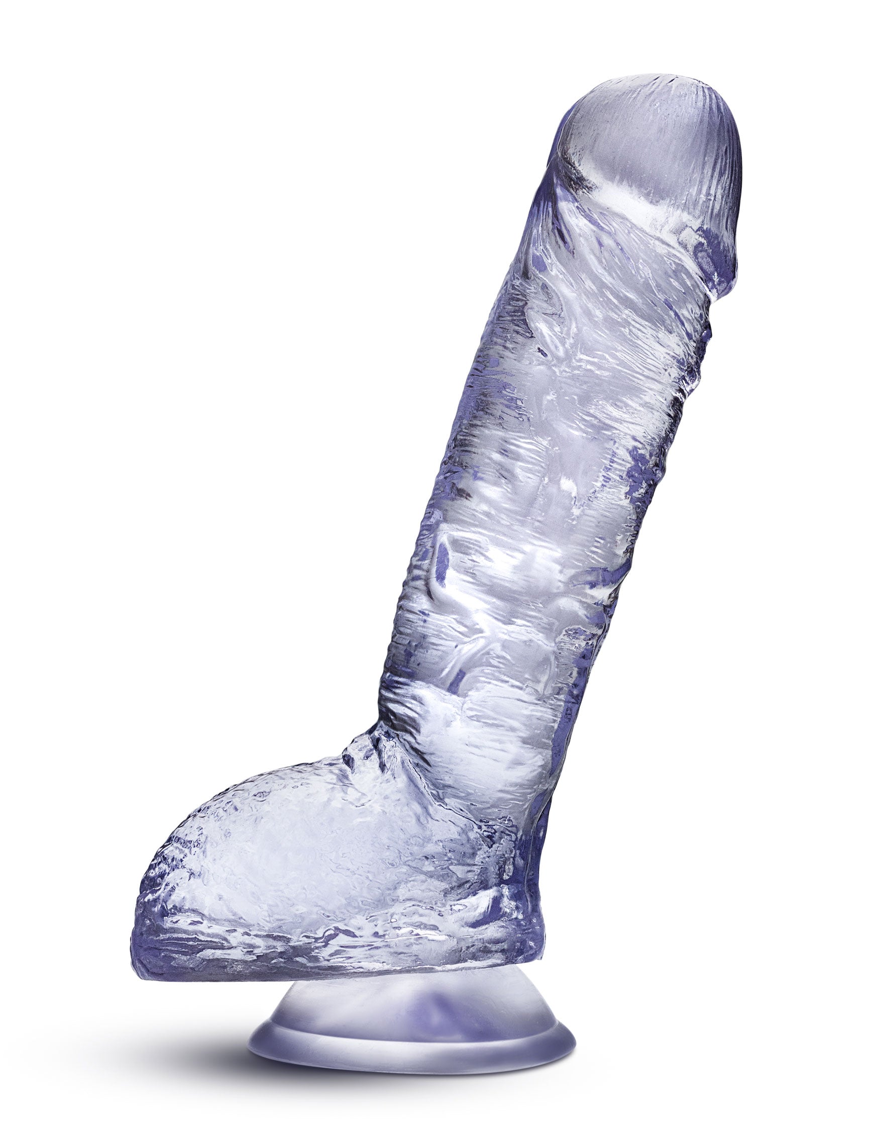 Blush B Yours Plus Mount n' Moan Dildo - Clear - G-Spot and P-Spot Stimulation