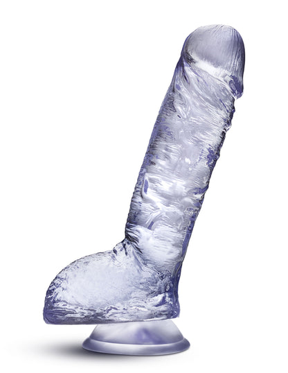 Blush B Yours Plus Mount n' Moan Dildo - Clear - G-Spot and P-Spot Stimulation