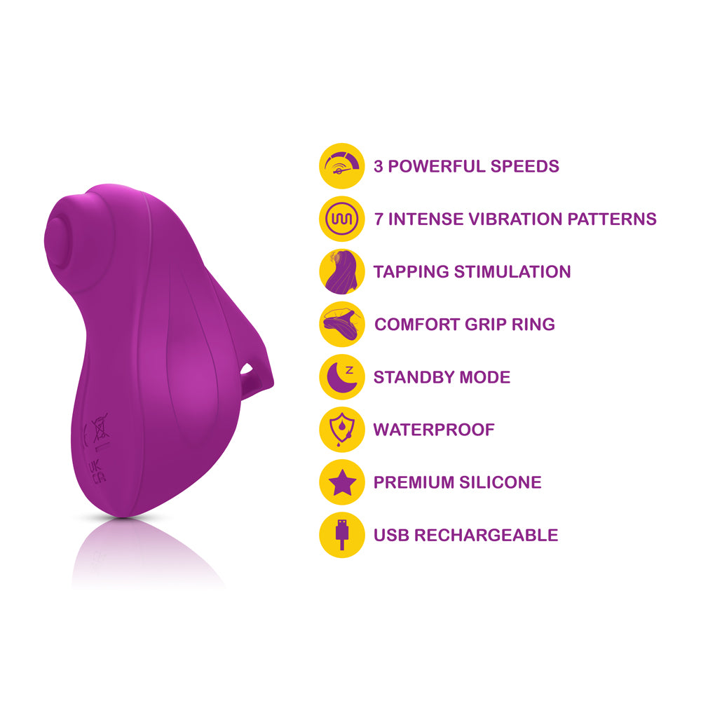 Viben Carlee Tapping Finger Vibe - Purple - Waterproof and Rechargeable