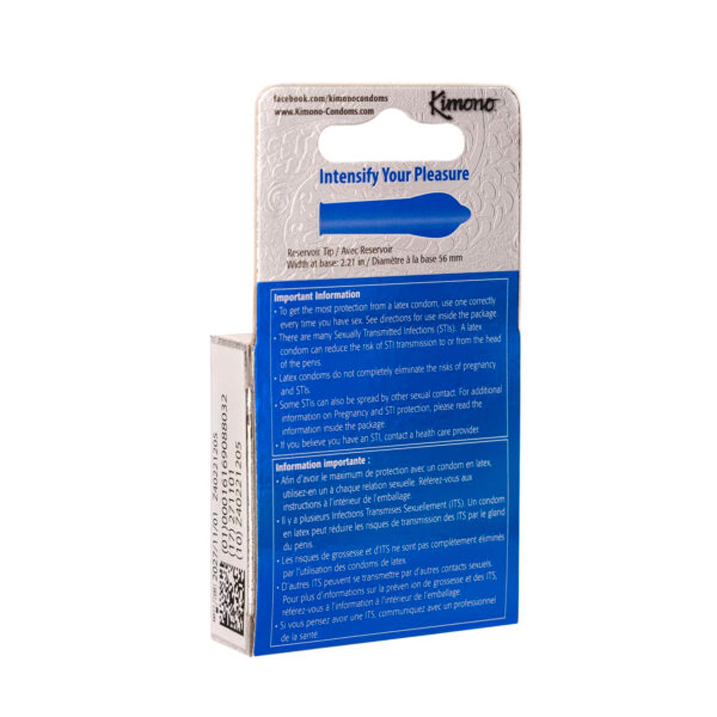 Kimono MicroThin XL Condoms – Extra Large, Premium Natural Latex