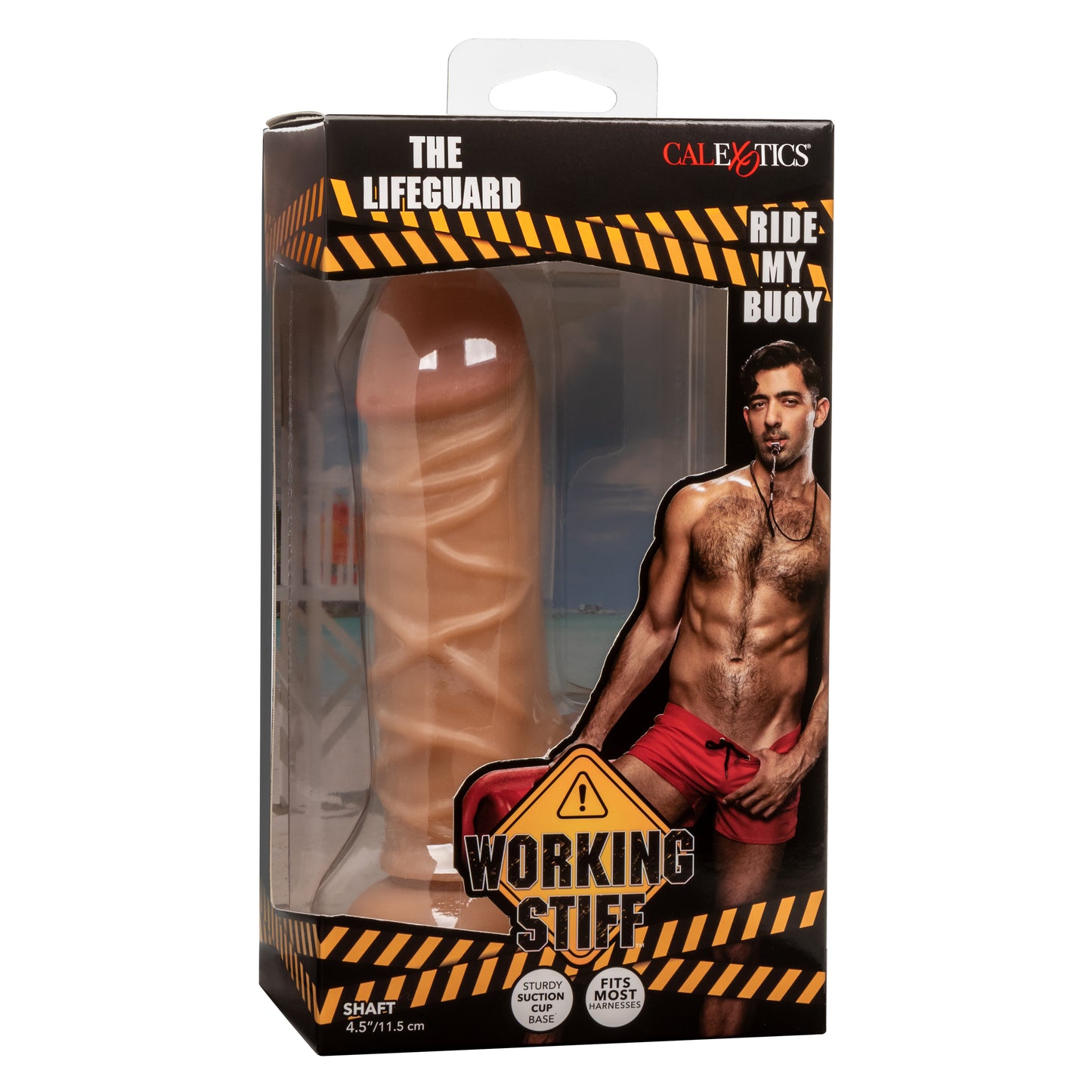 CalExotics Working Stiff The Lifeguard - Waterproof Tan Toy with Suction Cup Base
