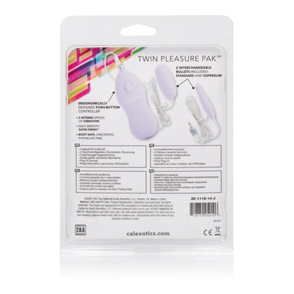 CalExotics Twin Pleasure Pak - Multi-Speed Vibrating Bullets - Purple