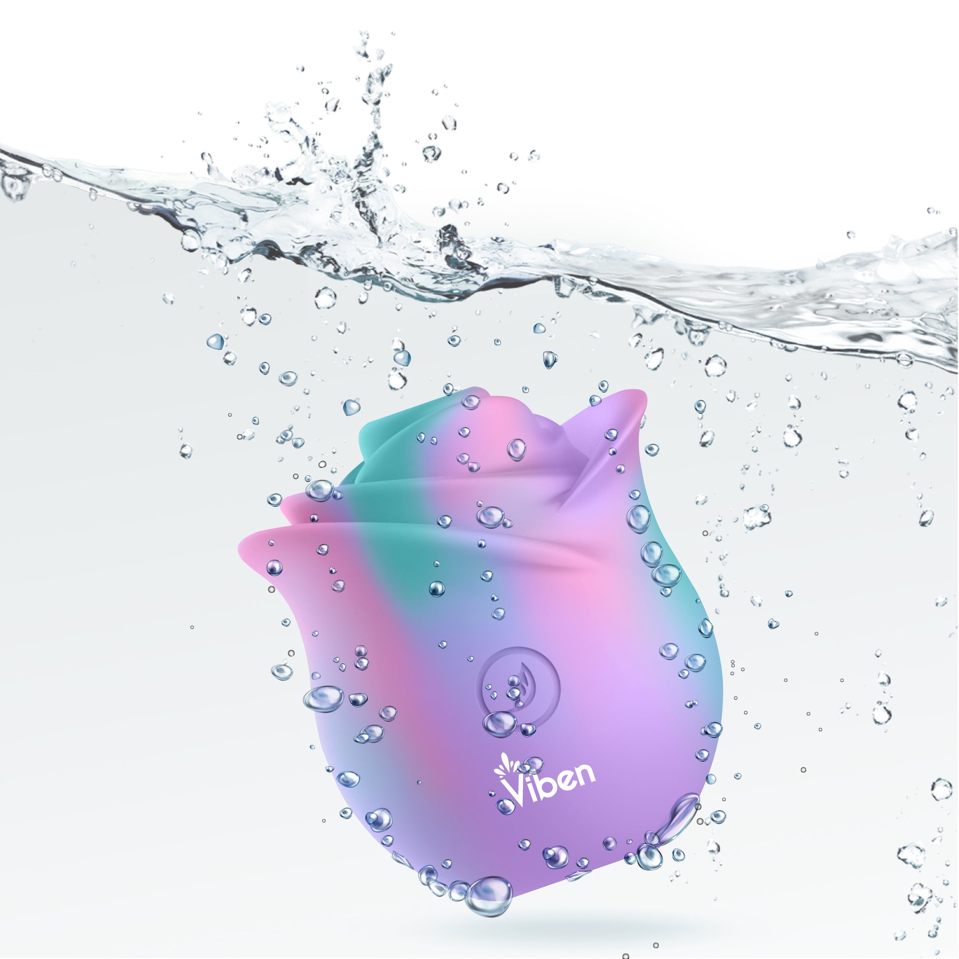 Viben Zen Rose Nipple and Clitoral Stimulator – Multi-Function, 5 Speeds, Waterproof, Unicorn Color