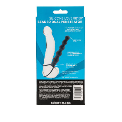 CalExotics Silicone Love Rider Beaded Dual Penetrator – Black