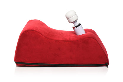 Delux Wand Saddle - Ergonomic Foam Support for Wand Vibrators - Red