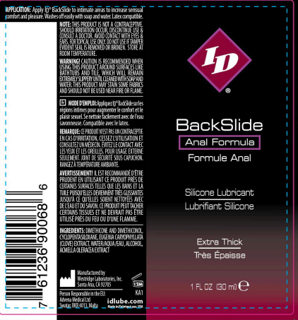 ID BackSlide Silicone Lubricant 1 Oz – Silicone-Based Anal Lubricant with Natural Extracts