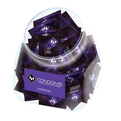 ID Condoms Superior Feel Lubricated Condoms - 144 Piece Jar