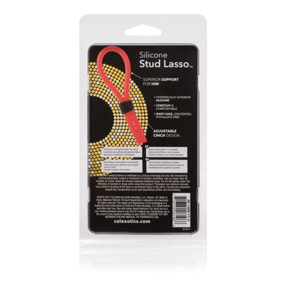 CalExotics Silicone Stud Lasso - Adjustable Erection Enhancer - Red
