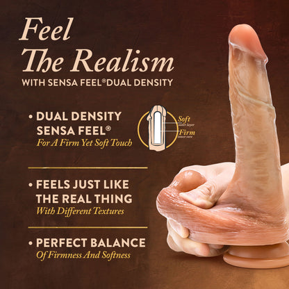 Renaissance DaVinci 8 Inch Realistic Dildo with Suction Cup - Tan