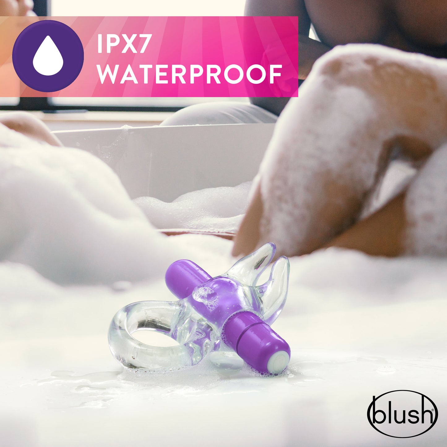 Blush Play With Me Bull Vibrating C-Ring - Purple