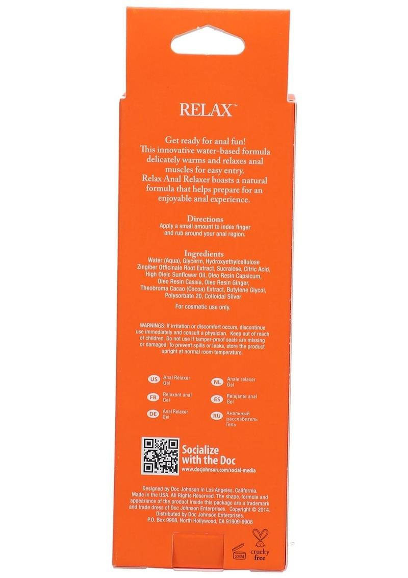 Doc Johnson Relax Anal Relaxer - 2 Oz. - Water-Based Formula