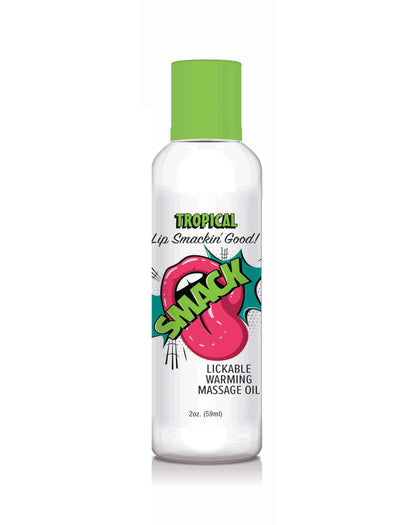 Smack Warming and Lickable Massage Oil - Tropical - 2 Oz