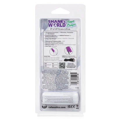 CalExotics Shane's World Finger Banger Rechargeable Vibrator - Purple