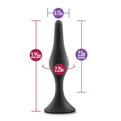 Luxe Beginner Plug Small - Anal Play Toy - Black