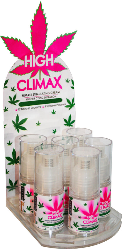 High Climax Female Stimulating Cream - Enhances Orgasms - 0.5 Fl. Oz. - 6 Count Display