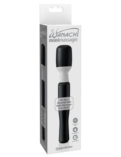 Pipedream Mini Wanachi Massager – Multi-Speed Cordless Massager – Black