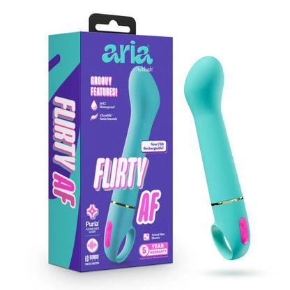 Blush Aria Flirty AF Rechargeable Vibe – Teal – 10 Vibration Modes