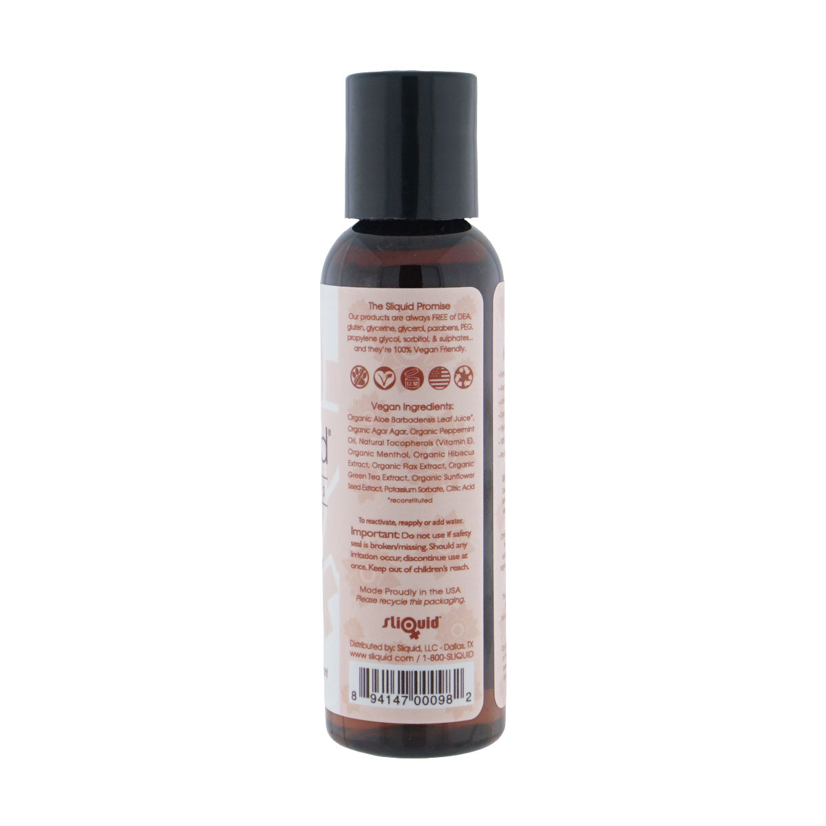Sliquid Organics Sensation Aloe-Based Lubricant – 2.0 Fl Oz