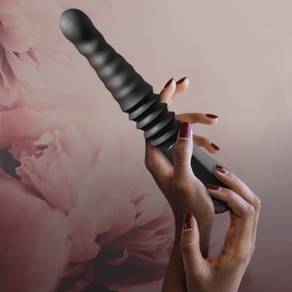 Temptasia Lazarus Thrusting Dildo with G-Spot Stimulation - Black