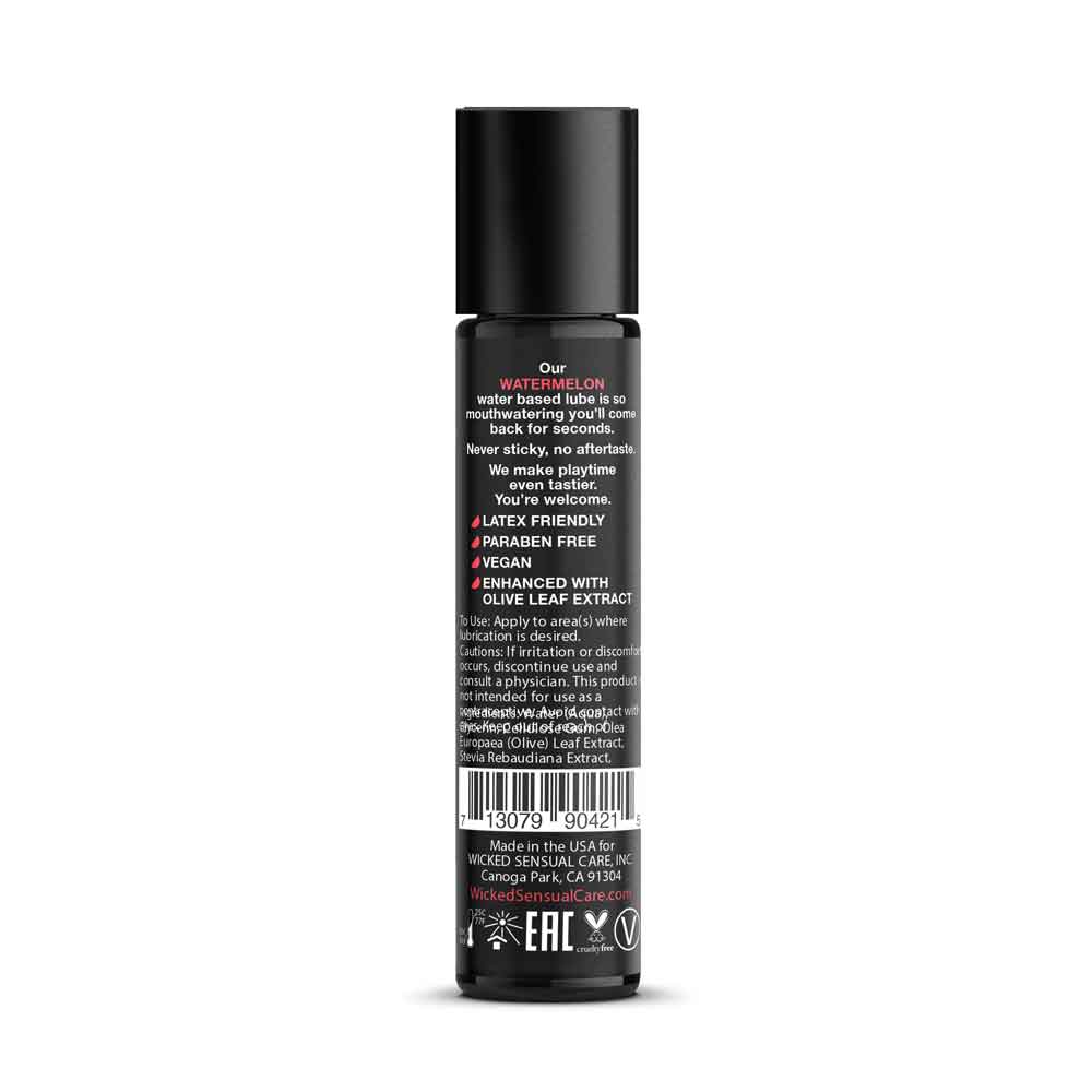 Wicked Aqua Watermelon Flavored Water Based Intimate Lubricant – 1 Fl. Oz.