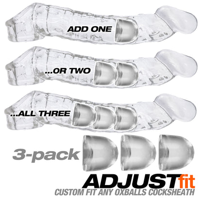 Oxballs Adjustfit 3 Pack Cocksheath Inserts – Clear