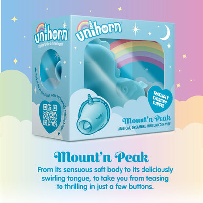 Unihorn Mount'n Peak Vibrator – Blue – Multi-Function Dual Motor