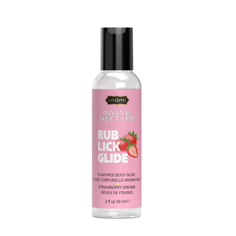 Kama Sutra Divine Nectars Flavored Body Glide - Strawberry Dreams - 2 Fl. Oz.